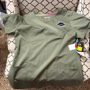 Scrubstar Olive Green Women's Scrub Top